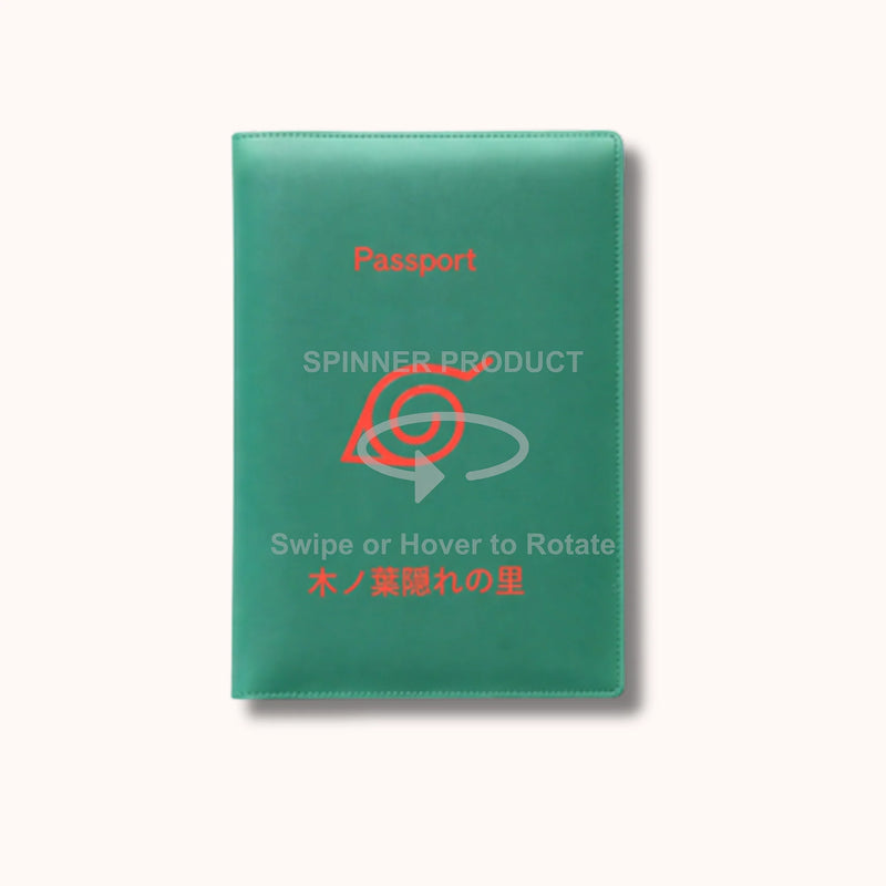 Naruto Konohagakure Green Passport Cover