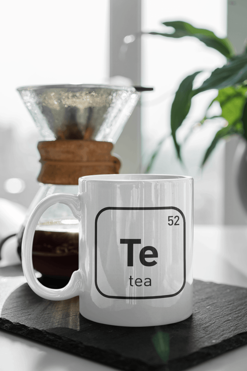 Novelty Periodic Table Element 52 Te Ceramic Mug for Science Lovers