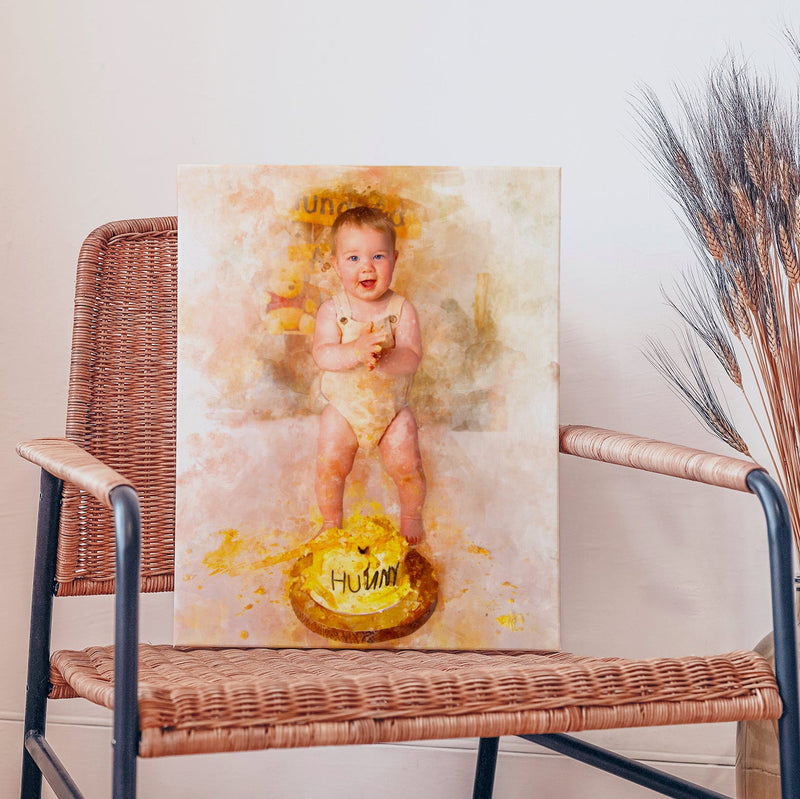 Personalised Watercolour Portrait - Canvas