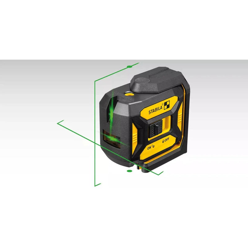 Stabila Cross Line Plus Plumb Point Laser LAX 320 G Self Levelling Bright Green Lines for Professionals