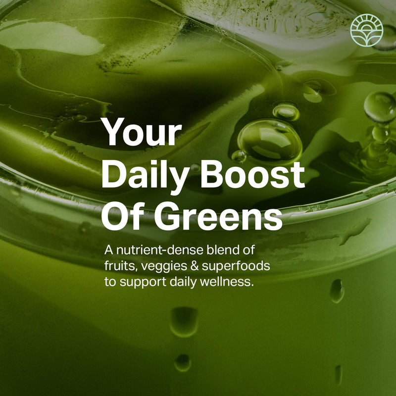 Proper The Greens Daily Boost Organic Greens Powder – Apple Flavor, Wheatgrass, Spirulina & Chlorella