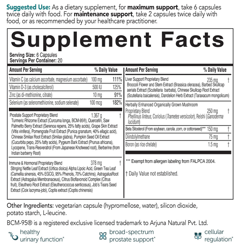 EcoNugenics ProstaCaid – Prostate Health Supplement for Men (Saw Palmetto, DIM, Turmeric) – 120 Capsules