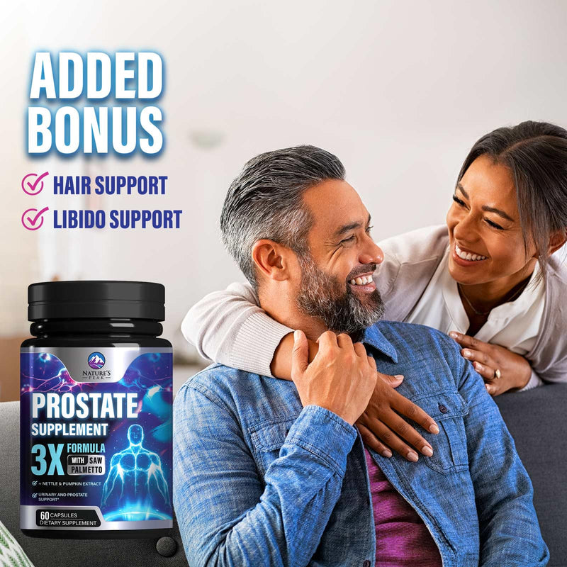 Prostate Health Supplements for Men 1000mg - 3x Strength | Saw Palmetto, Nettle & Pumpkin Seed