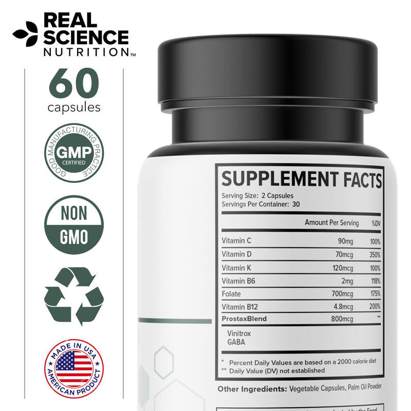 Real Science Nutrition Prostax Miracle – Natural Bladder & Kidney Health for Men