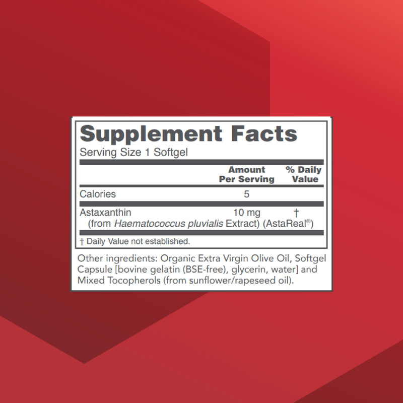 Protocol Astaxanthin 10mg Softgels – Supports Cellular Health* – Non-GMO & Dairy Free – 60 Softgels