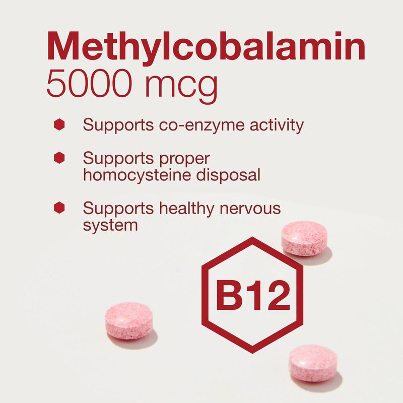 Protocol Methyl B12 5,000mcg – Vitamin B12 for Homocysteine Metabolism | Brain & Nervous System Support | Kosher, Halal & Vegan | 60 Lozenges