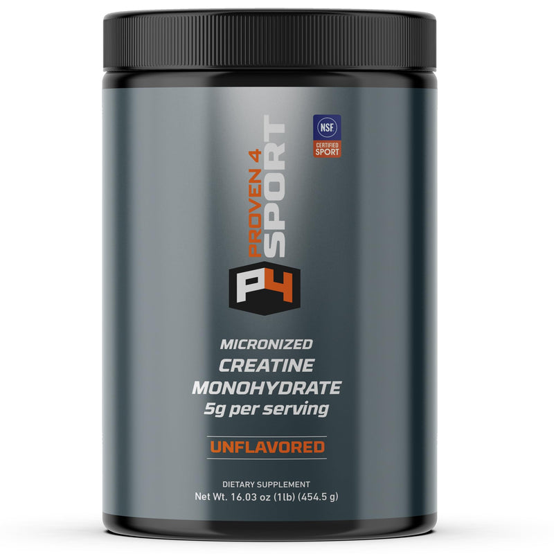 Proven4 Creatine Monohydrate Micronized Powder – NSF Certified for Sport, Unflavored, 16 oz, 90 Servings