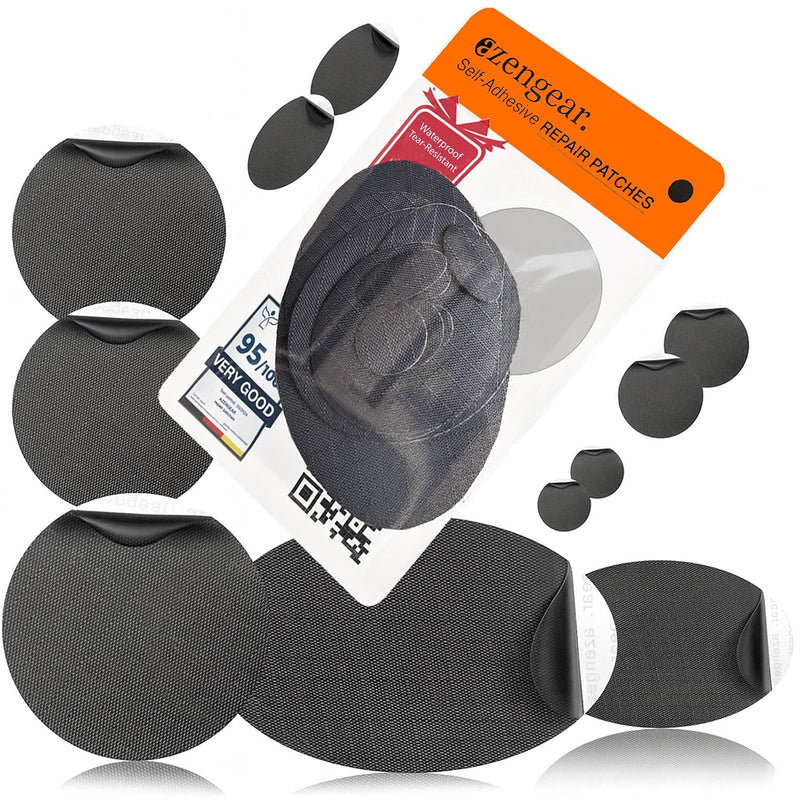 Repair Patches (30+ Colours) for Puffer Jackets, Tents, Upholstery - Stick On, Waterproof, Tear-Cold-Heat-Resistant