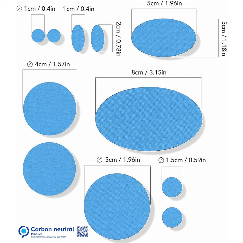 Repair Patches (30+ Colours) for Puffer Jackets, Tents, Upholstery - Stick On, Waterproof, Tear-Cold-Heat-Resistant