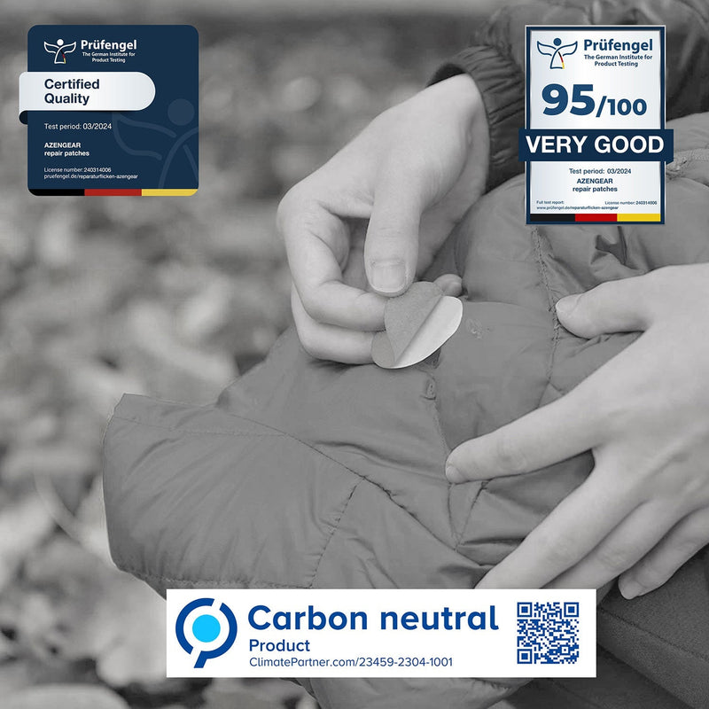 Repair Patches (30+ Colours) for Puffer Jackets, Tents, Upholstery - Stick On, Waterproof, Tear-Cold-Heat-Resistant