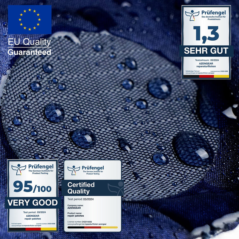 Repair Patches (30+ Colours) for Puffer Jackets, Tents, Upholstery - Stick On, Waterproof, Tear-Cold-Heat-Resistant