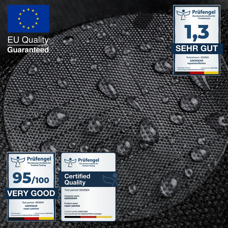 Repair Patches (30+ Colours) for Puffer Jackets, Tents, Upholstery - Stick On, Waterproof, Tear-Cold-Heat-Resistant