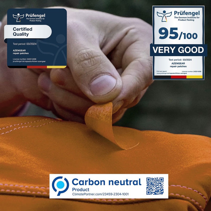 Repair Patches (30+ Colours) for Puffer Jackets, Tents, Upholstery - Stick On, Waterproof, Tear-Cold-Heat-Resistant