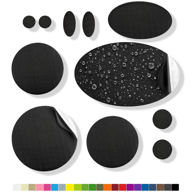 Repair Patches (30+ Colours) for Puffer Jackets, Tents, Upholstery - Stick On, Waterproof, Tear-Cold-Heat-Resistant