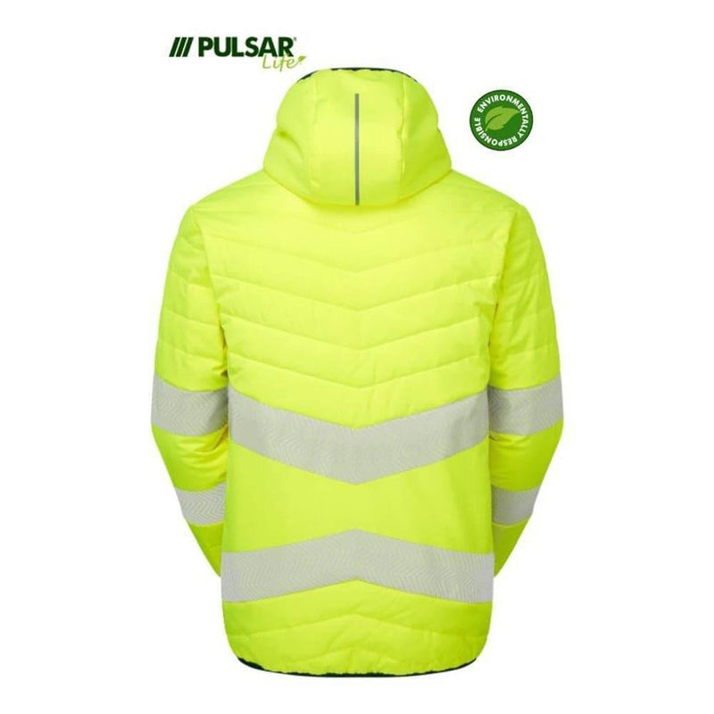 PULSAR® LIFE GRS LFE962 Women's Reversible Hi-Vis Puffer Jacket Yellow