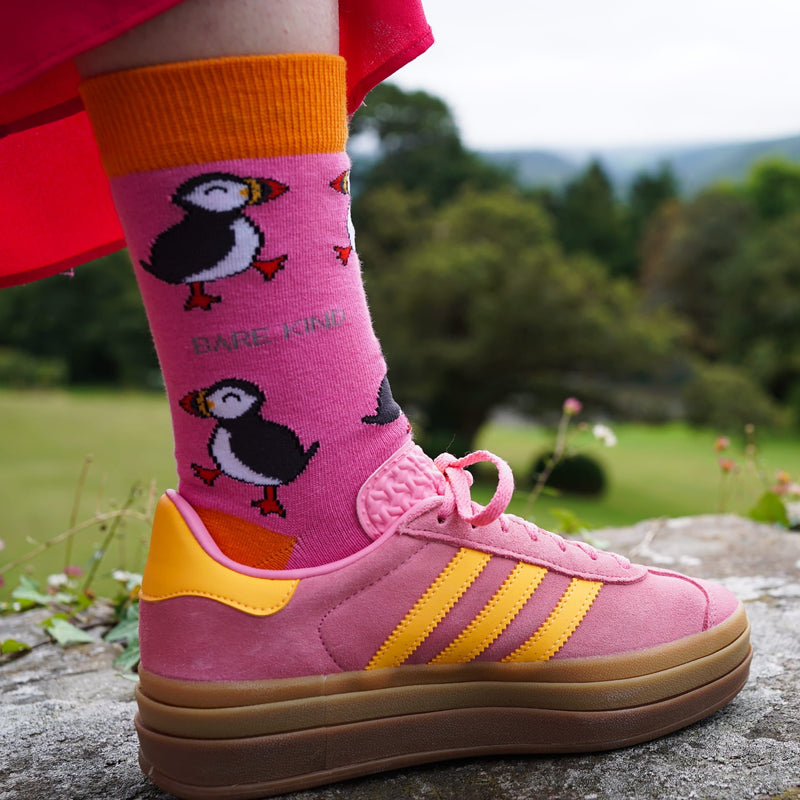 Puffin Couple 2 Pack Bamboo Sock Set