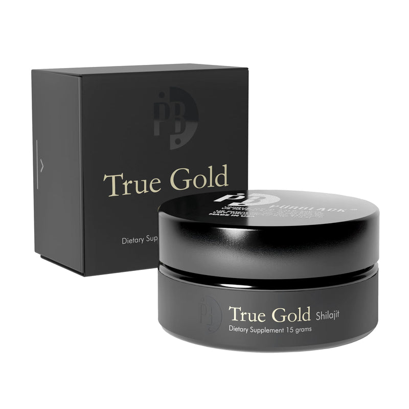 Pürblack Live Resin Pure Gold Shilajit – Organic, 80+ Minerals, USA Made | 30 Servings