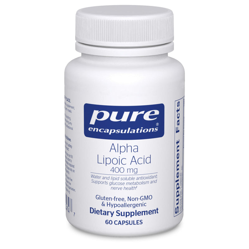 Pure Encapsulations Alpha Lipoic Acid 400 mg | 60 Capsules | Antioxidant Support, Nerve & Cardiovascular Health, Carbohydrate Metabolism