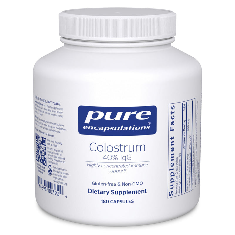 Pure Encapsulations Colostrum 40% IgG | Immune Support Supplement, 180 Capsules