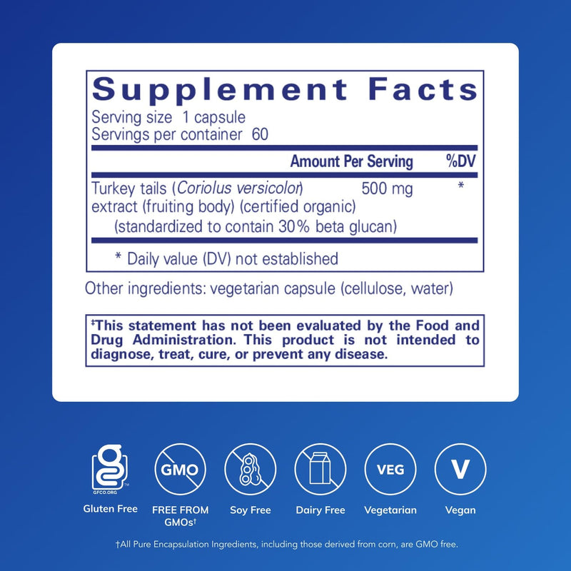 Pure Encapsulations Coriolus Extract | May Support White Blood Cell Function* | 60 Capsules