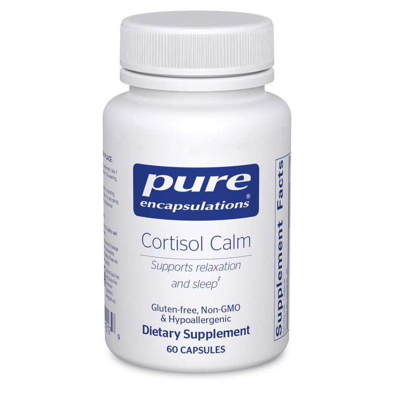 Pure Encapsulations Cortisol Calm with Ashwagandha & L-Theanine — Stress Support & Restful Sleep (60 Capsules)