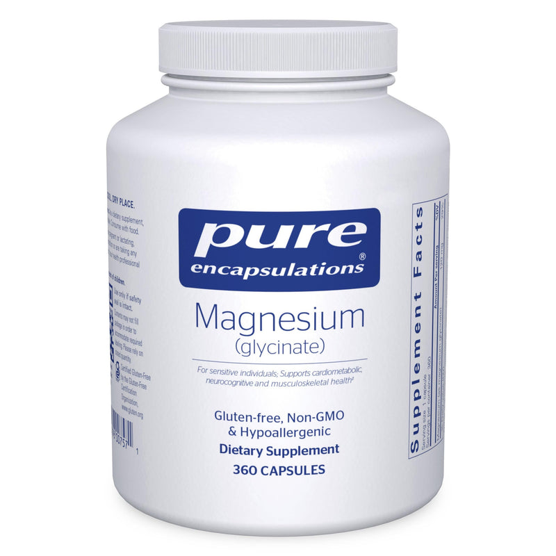 Pure Encapsulations Magnesium Glycinate — Stress, Sleep & Heart Health Support, 360 Capsules