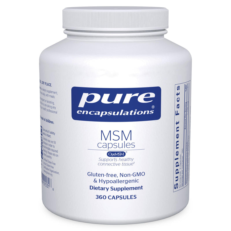 Pure Encapsulations MSM Capsules | Sulfur Supplement for Joints, Immune Support, Connective Tissue | 360 Capsules
