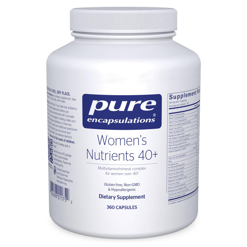 Pure Encapsulations Women's Nutrients 40+ – Multivitamin for Women Over 40 (360 Capsules) | Urinary Tract Health, Eye Integrity & Breast Cell Health