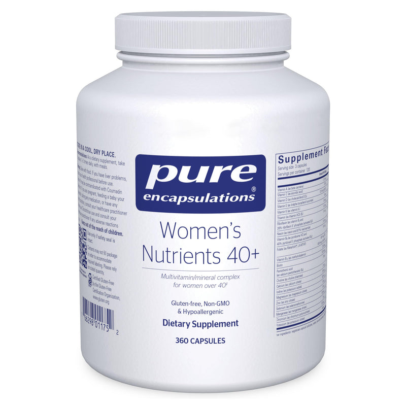 Pure Encapsulations Women's Nutrients 40+ – Multivitamin for Women Over 40 (360 Capsules) | Urinary Tract Health, Eye Integrity & Breast Cell Health