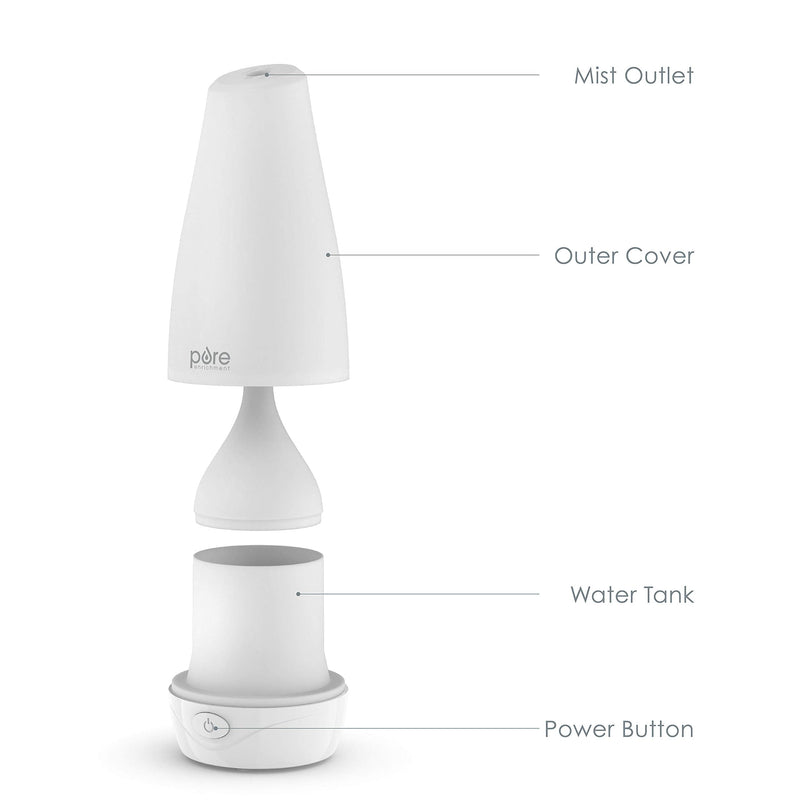 Pure Enrichment PureSpa Essential Oil Diffuser – Compact Ultrasonic, 100ml, 7 Hours Auto Shut-Off