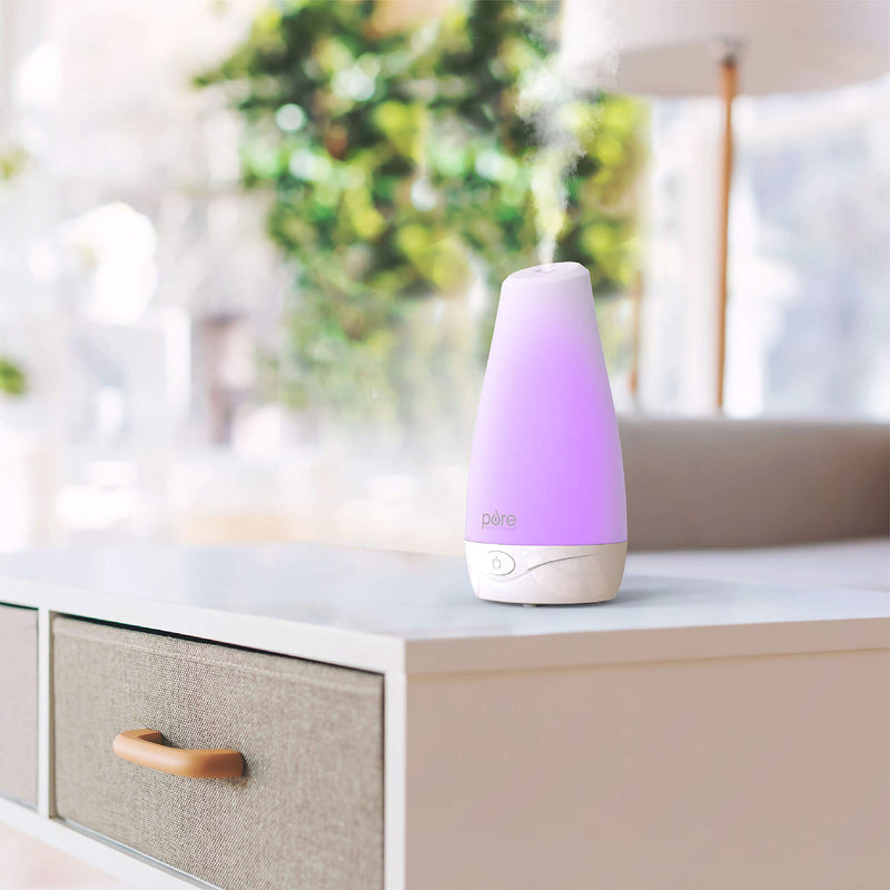 Pure Enrichment PureSpa Essential Oil Diffuser – Compact Ultrasonic, 100ml, 7 Hours Auto Shut-Off