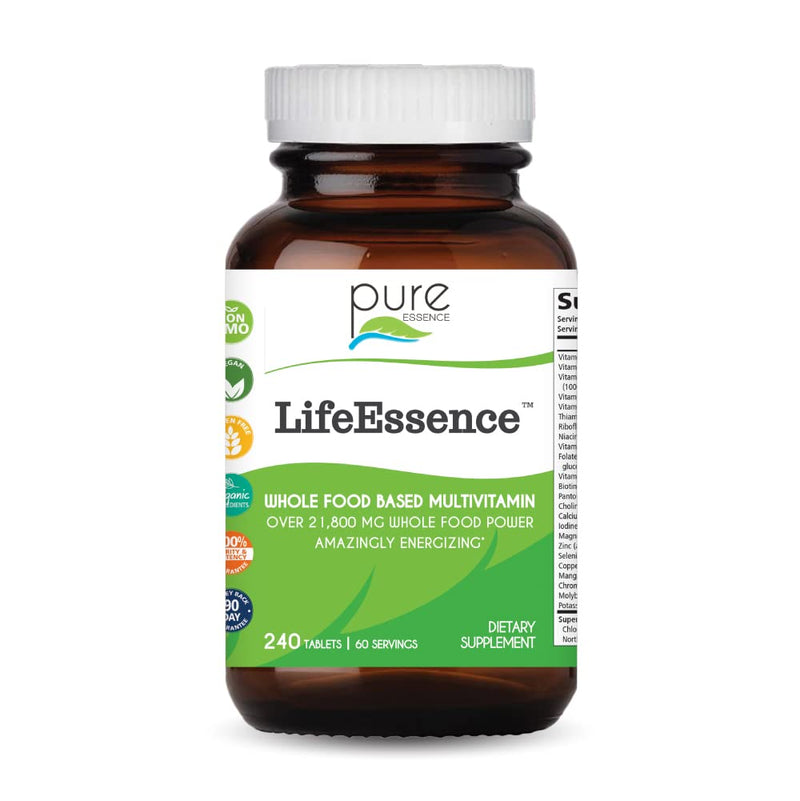 LifeEssence Multivitamin by Pure Essence Labs – 240 Tablets (Women & Men)