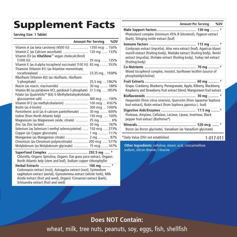 PURE ESSENCE LABS One N Only Multivitamin for Men – One-A-Day with D3, B12 & Biotin