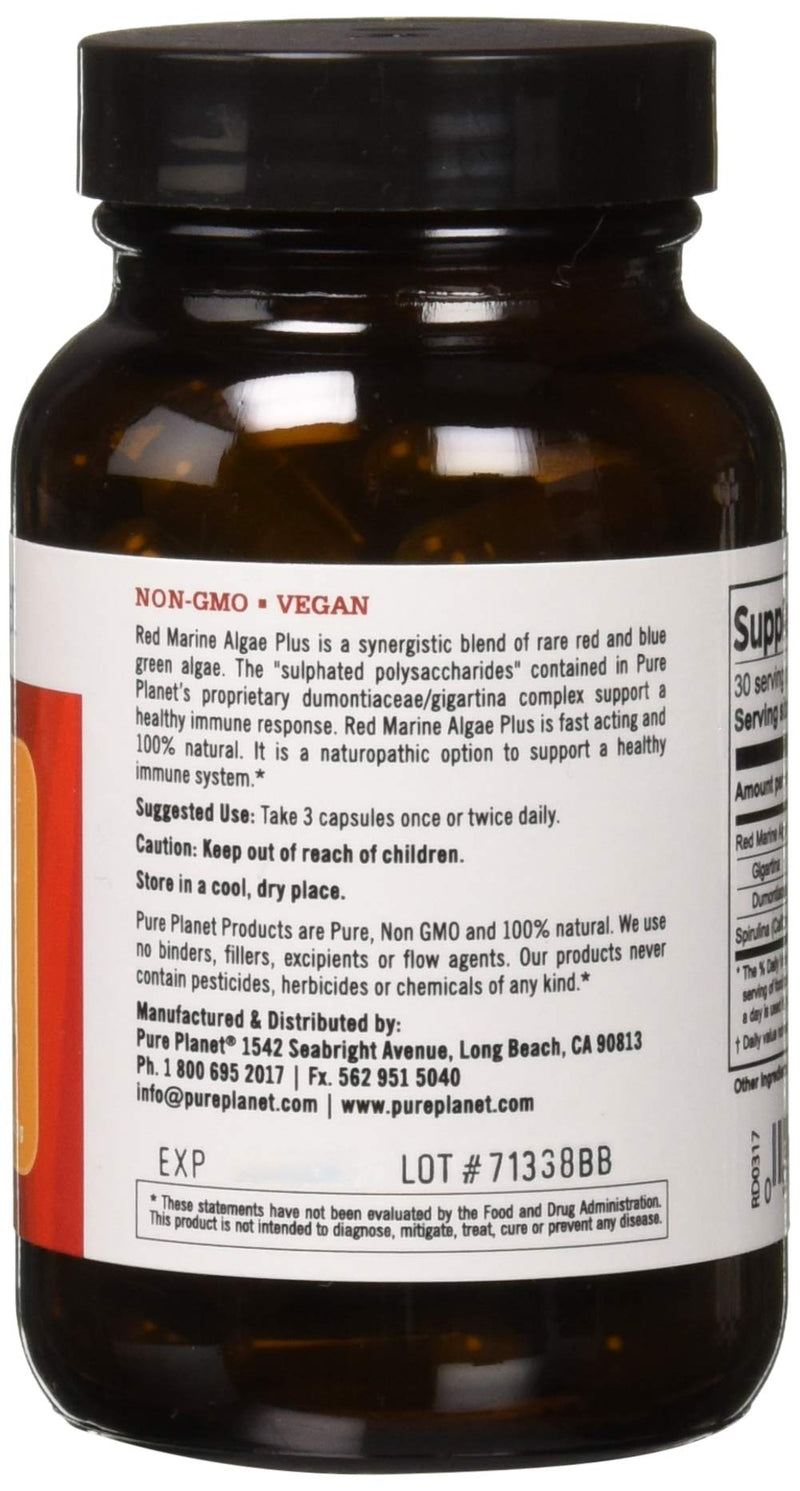 Pure Planet - Red Marine Algae Plus - 90 VegCaps