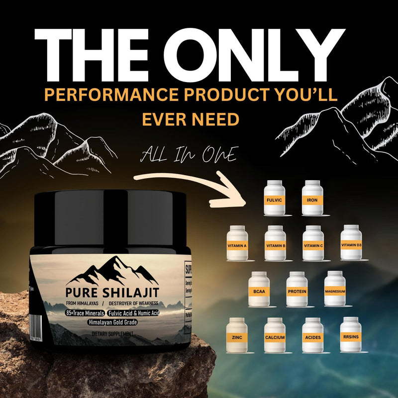 Pure Shilajit Himalayan Resin – Organic 85+ Minerals, Energy & Immunity (30g)