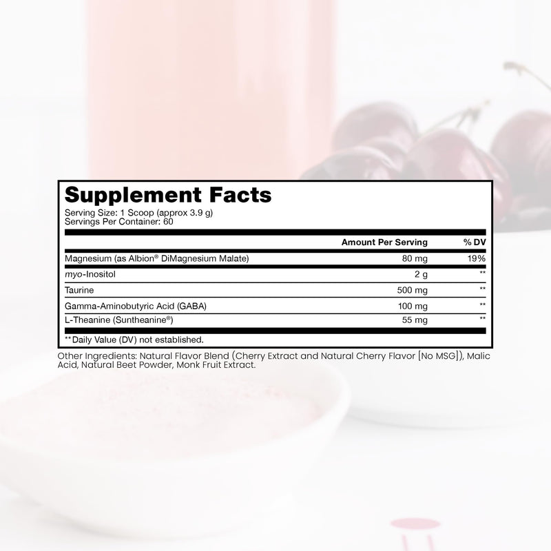 Pure Therapro Rx Just Relax Cherry - 60 Servings | Supports Relaxed Mood & Healthy Blood Pressure | Myo-inositol, Di-Magnesium Malate, GABA, Taurine, & L-Theanine