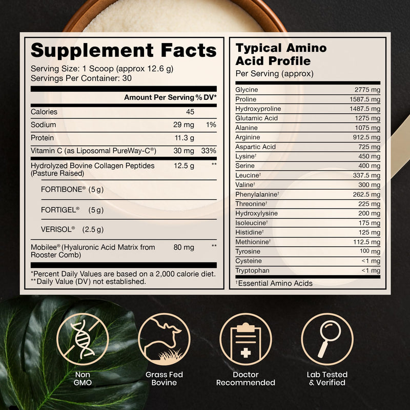 Pure Therapro Rx TriActive Collagen Plus – Unflavored Multi Collagen Powder, 30 Servings