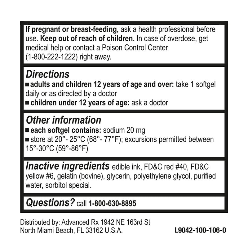 Puregen Labs Docusate Sodium 250mg Stool Softener Laxative | 100 Softgels | Gentle Constipation Relief | Extra Strength | Stimulant Free