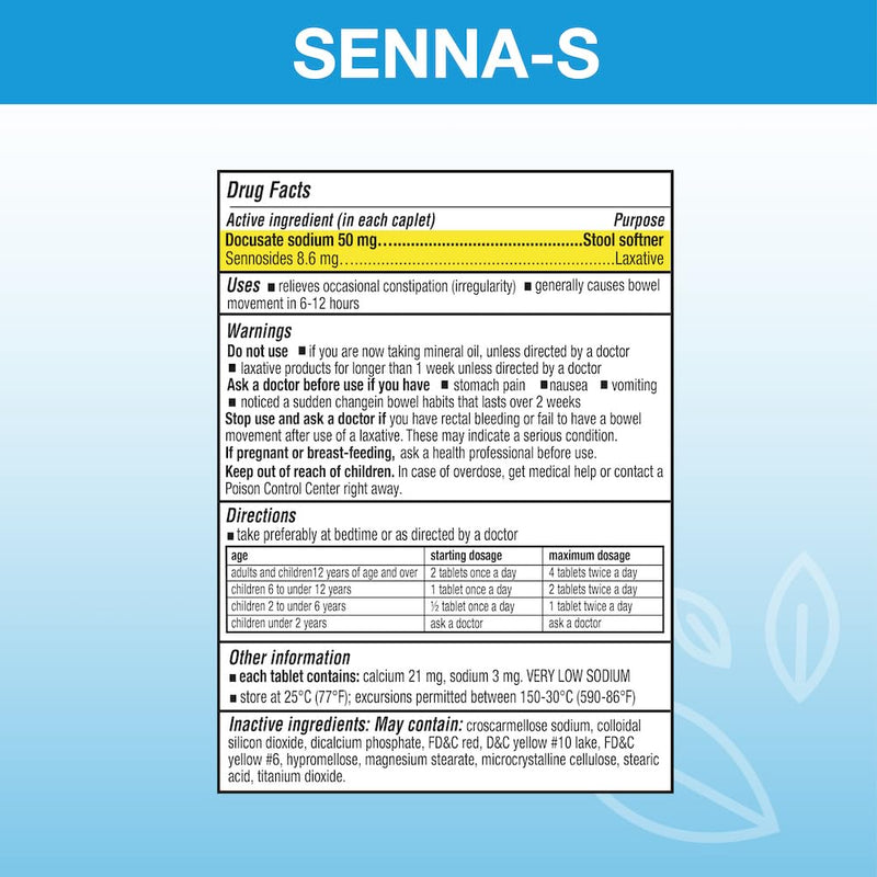 Puregen Labs Senna-S Dual-Action Natural Laxative + Stool Softener | Overnight Relief for Occasional Constipation