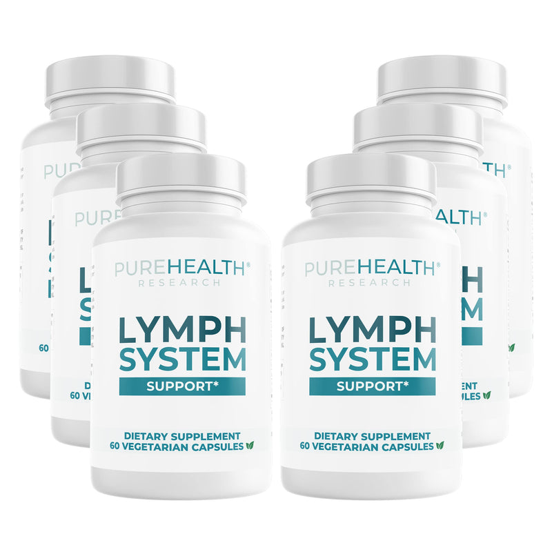 PUREHEALTH RESEARCH Lymph System Support — Lymphatic Drainage Supplement for Women & Men | 360 Capsules