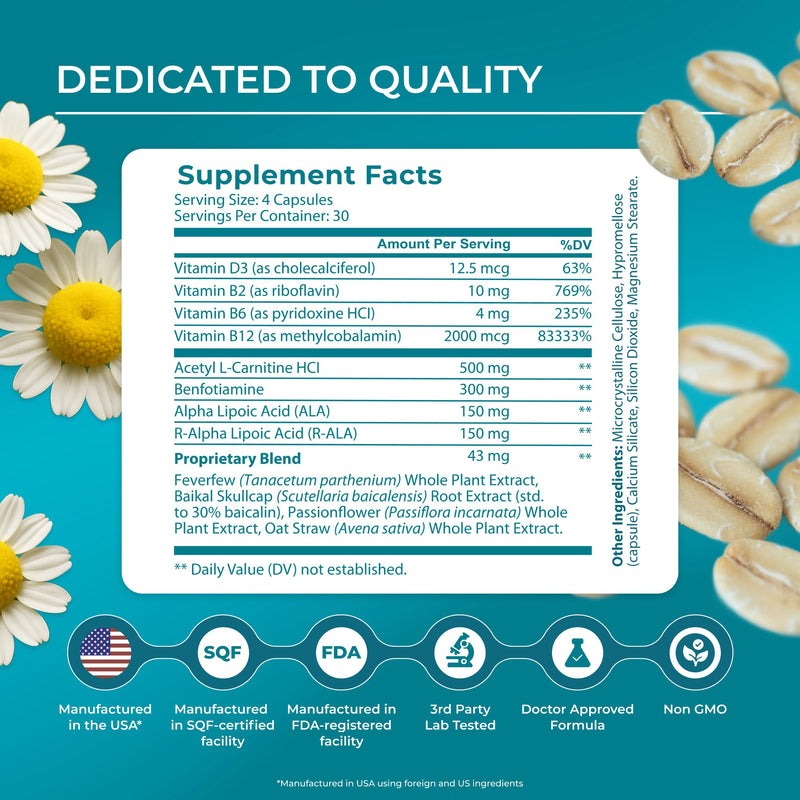 PUREHEALTH RESEARCH Nerve Regen Formula – Nerve Support Supplement for Hands & Feet | 60 Capsules