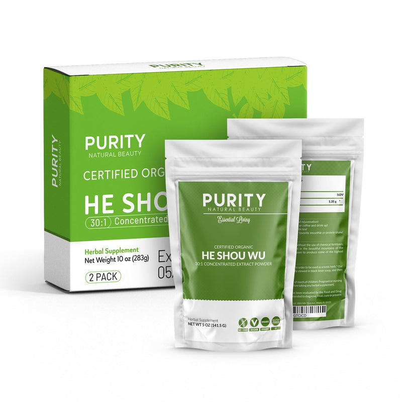 Purity Natural Beauty Certified Organic He Shou Wu – 5oz Fo Ti Extract (30:1)