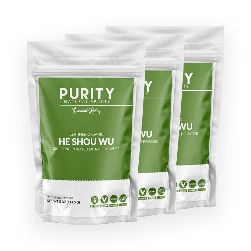 Purity Natural Beauty Organic He Shou Wu 5oz | 30:1 Fo-ti Extract