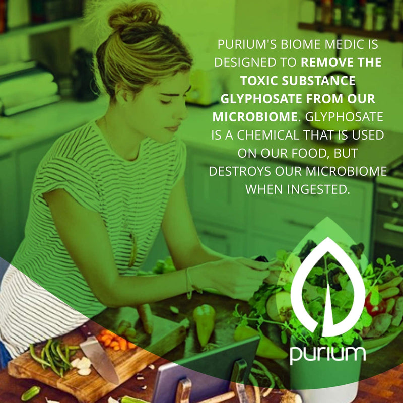 Purium Biome Medic – 60 Vegan Capsules | Gut Health, Detox & Probiotics