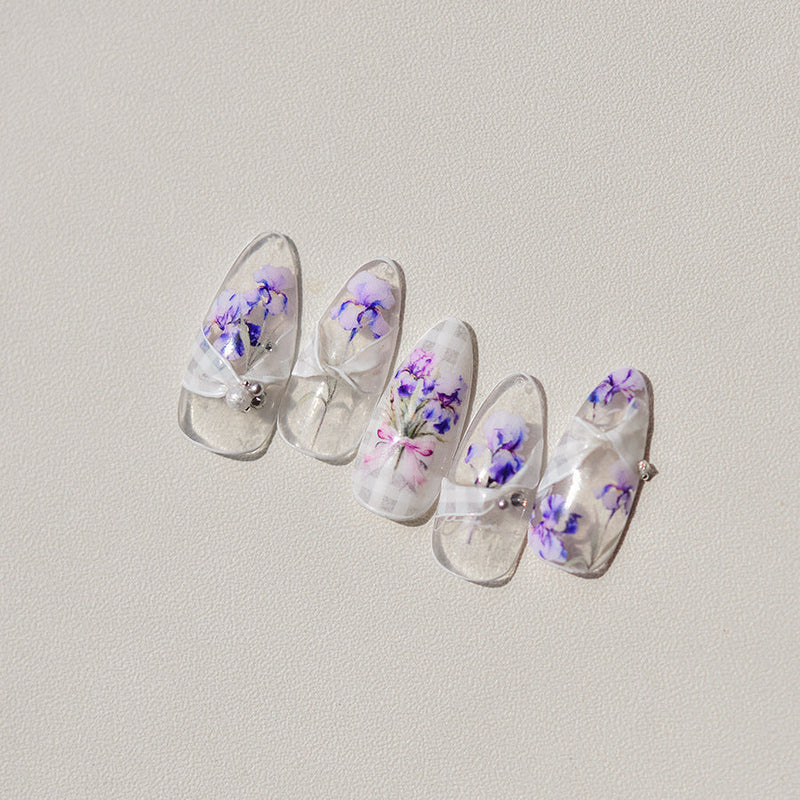 Hello Claws | Purple Flower Nail Deco Sticker