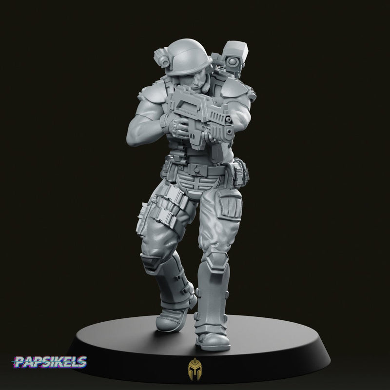 Pvt Dave Olsen Miniature Sci-Fi Combat Cameraman