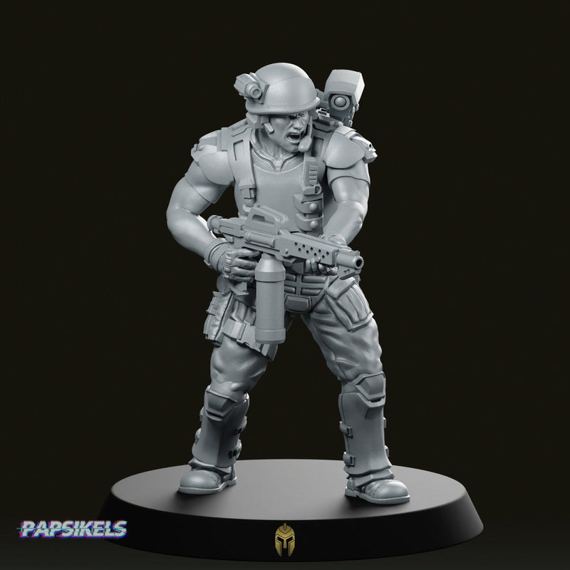 Pvt Nicolas Macler Miniature Sci-Fi Trooper Commander