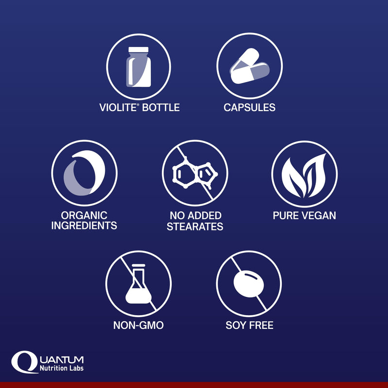 QNL Quantum Plant Multi-Vitamin – Complete Plant-Based Multivitamin for Immune Support (120 Capsules)