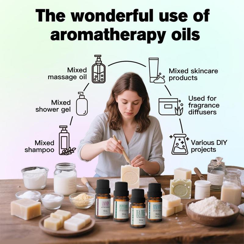 QONG Rosemary Essential Oil Blend 10ml – Hair, Skin, Nails & Aromatherapy