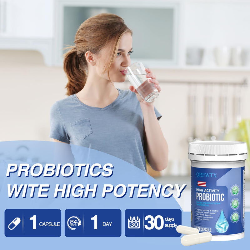 QRFWTX Acidophilus Probiotic 60B CFU | Gut Health & Immune Support